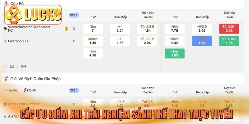 Các ưu điểm khi trải nghiệm sảnh thể thao trực tuyến Các ưu điểm khi trải nghiệm sảnh thể thao trực tuyến