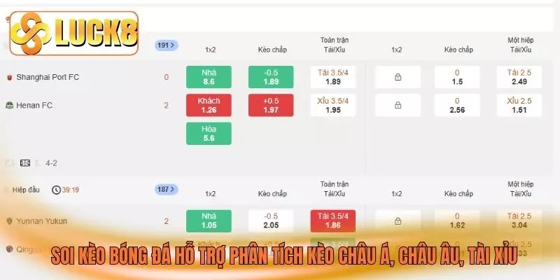 Soi kèo bóng đá hỗ trợ phân tích kèo châu Á, châu Âu, tài xỉu Soi kèo bóng đá hỗ trợ phân tích kèo châu Á, châu Âu, tài xỉu